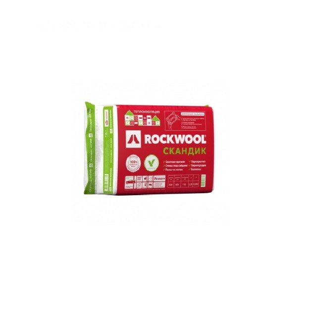 Плита теплоизоляционная Rockwool Лайт Баттс Скандик 100*600*800 мм