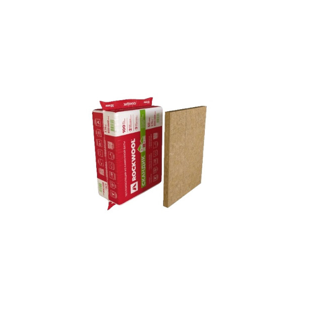 Плита теплоизоляционная Rockwool Лайт Баттс Скандик 100*600*800 мм