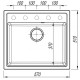 Мойка кухонная Arfeka Dalago 57 Shadow Grey
