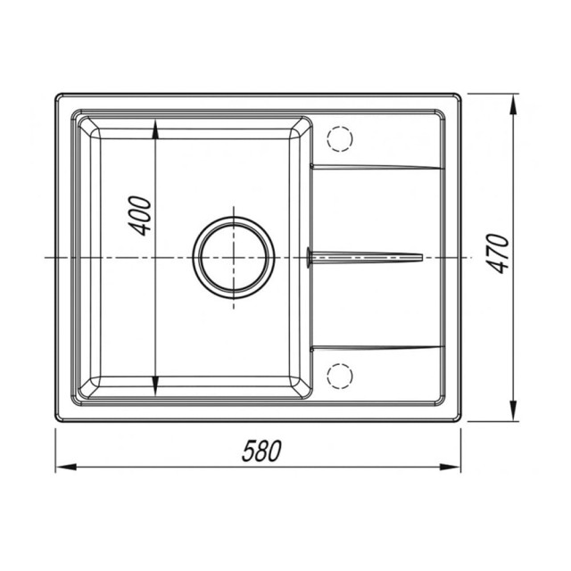 Мойка кухонная Arfeka Alexia 58 wet graphite 580*470 мм