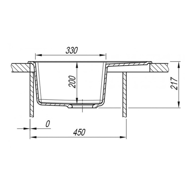 Мойка кухонная Arfeka Alexia 58 wet graphite 580*470 мм