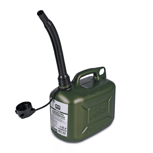 Канистра топливная AVS TPK-Z 05 пластиковая темно-зеленая 5 л