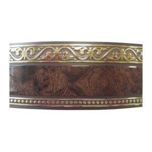 Декоративная лента Delfa СЛ-714Л орех с узором 70 мм