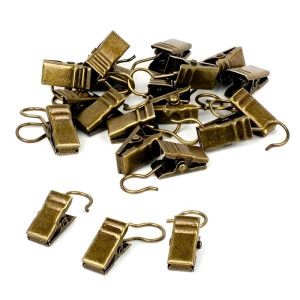 Зажим для металлических колец Delfa СЗФ-9024 золото антик 20 шт