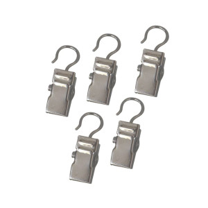 Зажим для металлических колец Delfa СЗФ-9029 хром матовый 20 шт