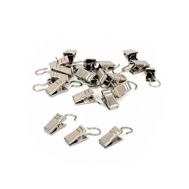 Зажим для металлических колец Delfa СЗФ-9029 хром матовый 20 шт