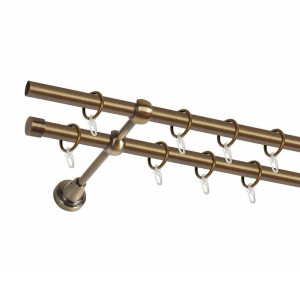 Карниз металлический Delfa СМ-2401/160/2Р золото антик 1.6 м