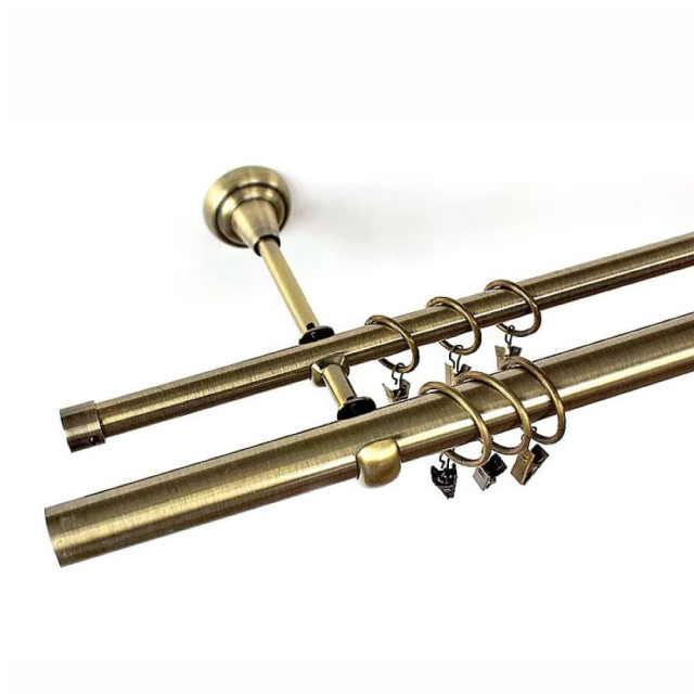 Карниз металлический Delfa СМ-2452/200/2Р золото антик 2 м