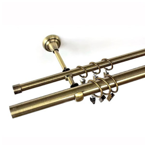 Карниз металлический Delfa СМ-2452/300/2Р золото антик 3 м