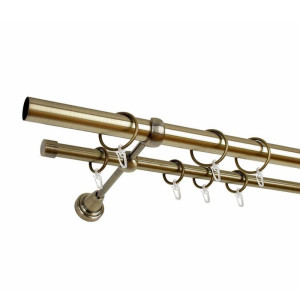 Карниз металлический Delfa СМ-2452/300/2Р золото антик 3 м