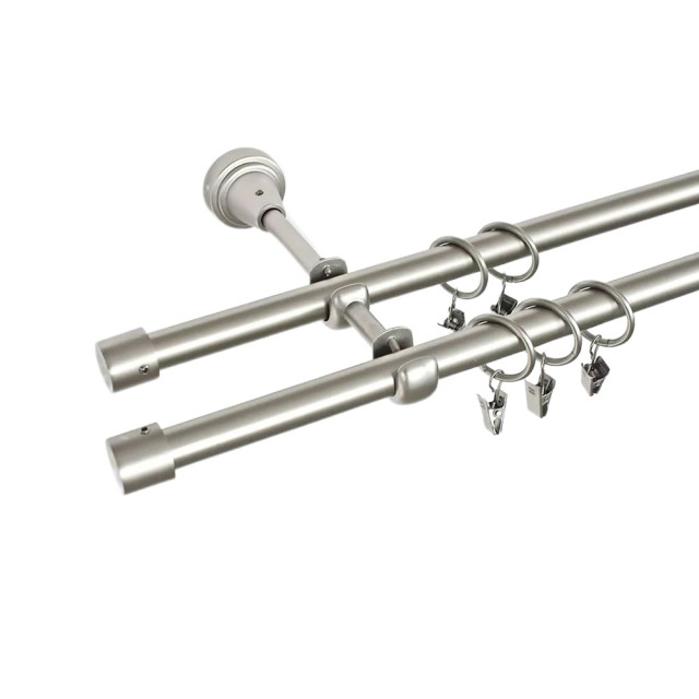 Карниз металлический Delfa СМ-2901/300/2Р хром матовый 3 м