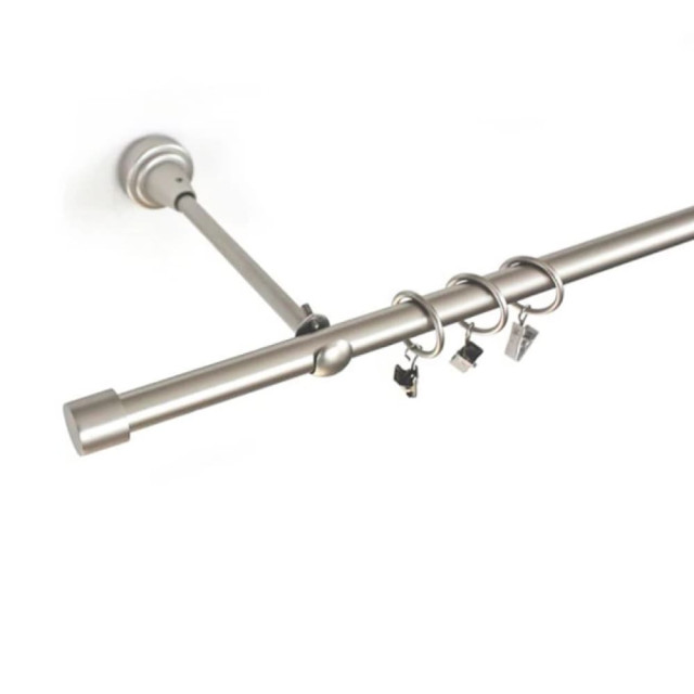 Карниз металлический Delfa СМ-2952/240/1Р хром матовый 2.4 м