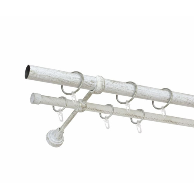 Карниз металлический Delfa СМ-3352/240/2Р белое золото 2.4 м