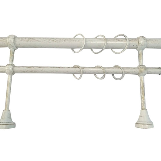 Карниз металлический Delfa СМ-3352/300/2Р белое золото 3 м