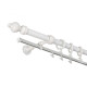 Карниз металлический Delfa Стандарт СК-200/300/1Ш-3 белый 3 м