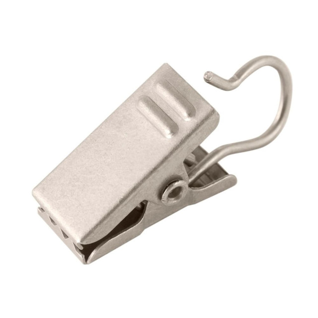 Зажим металлический к карнизу Ас Форос сатин 10 шт