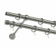 Карниз металлический Delfa СМ-3093/240/2Р хром 2.4 м