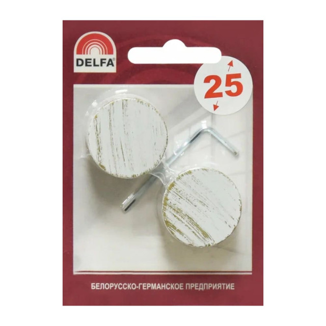 Наконечник Delfa Кофу СН-25-299-29 белое золото 2 шт