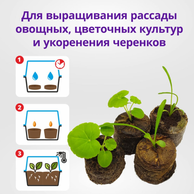 Минипарник БиоМастер с торфяными таблетками 42 мм 18 шт
