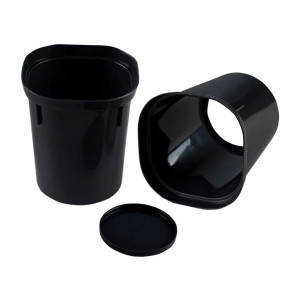 Горшок для рассады InGreen Smart Solution ING6035ЧР с поддоном оникс 400 мл 6 шт