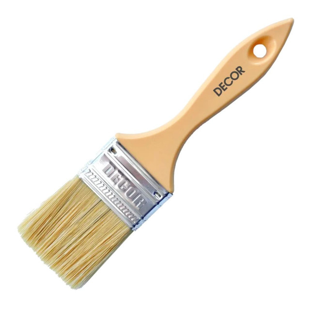 Кисть плоская Decor Вторник 25*12 мм смешанный ворс пластиковая ручка