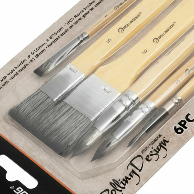 Набор кистей Rollingdog Design Professional 81462 синтетика 6 шт