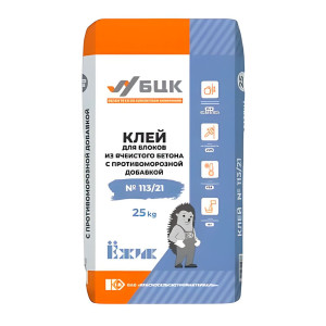 Клей для блоков из ячеистого бетона БЦК 113/21 с противоморозной добавкой 25 кг