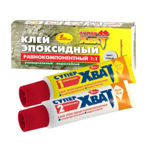 Клей НовБытХим Супер-Хват эпоксидный 2*45 мл