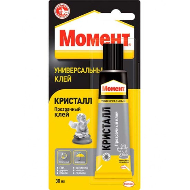 Клей универсальный Момент Кристалл, полиуретановый 30мл
