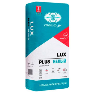 Клей для плитки Тайфун Люкс Плюс повышенной фиксации белый 25 кг