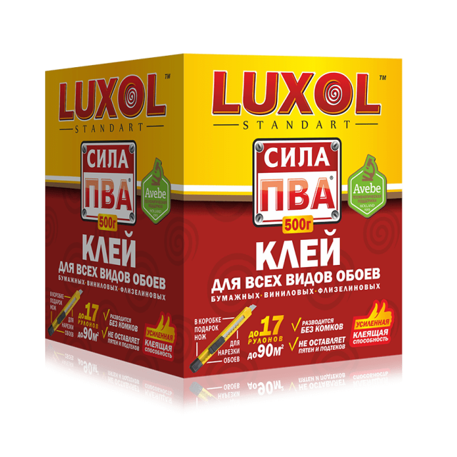 Клей обойный Luxol сила ПВА Standart 500 г