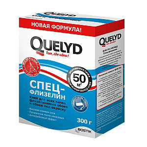 Клей обойный QUELYD Спец-Флизелин 50 м.кв 0.3 кг