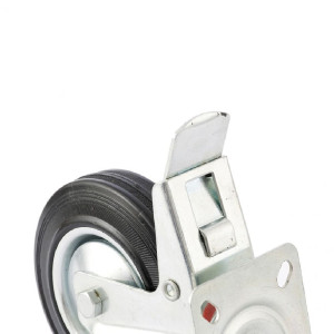 Колесо поворотное Сибртех 68721 100 мм с тормозом крепление платформенное