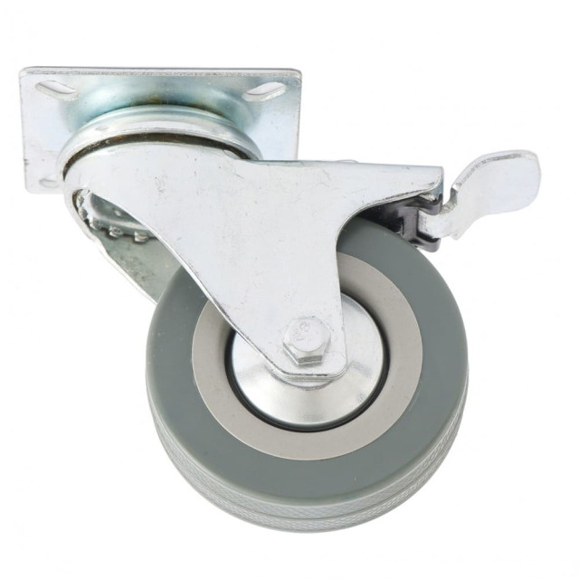 Колесо поворотное Сибртех 68722 125 мм с тормозом крепление платформенное