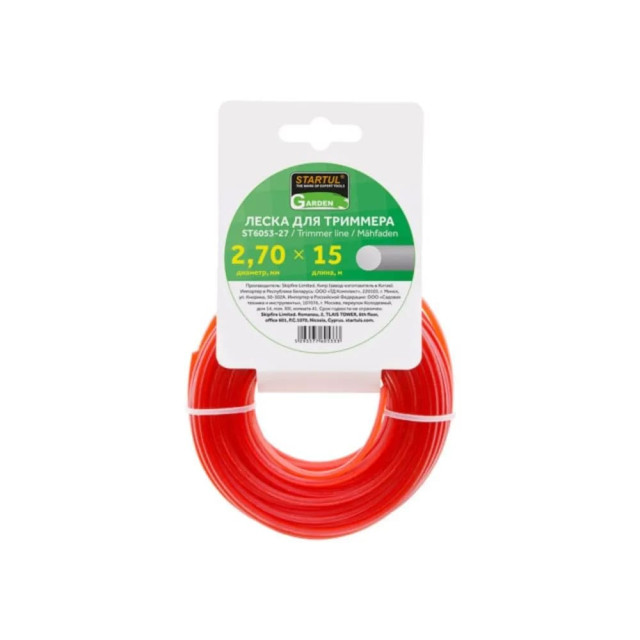 Леска Startul Garden ST6053-27 2.7 мм*15 м круглое сечение