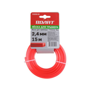 Леска ВОЛАТ 51020-02 ф 2.4 мм *15 м квадратное сечение