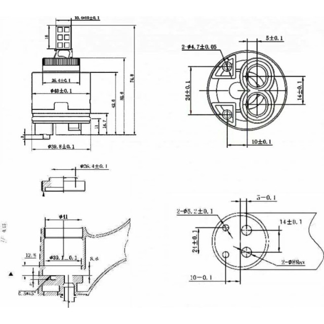 Картридж D40 AV Engineering AVSSS-091для смесителя тип C
