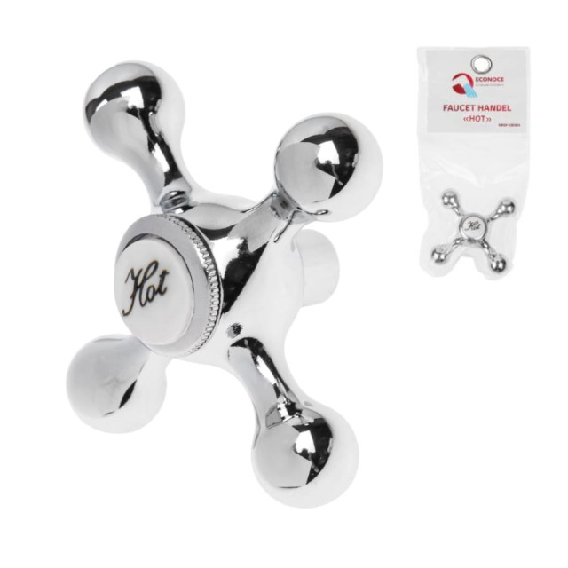 Маховик для вентильного смесителя Econoce NNSP-0006H серия 6 Горячая вода