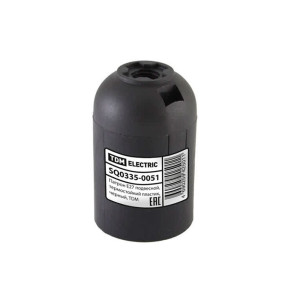 Патрон TDM Electric SQ0335-0051 карболитовый подвесной Е27 черный