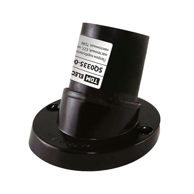 Патрон TDM Electric SQ0335-0005 Е27 настенный карболитовый черный наклонный