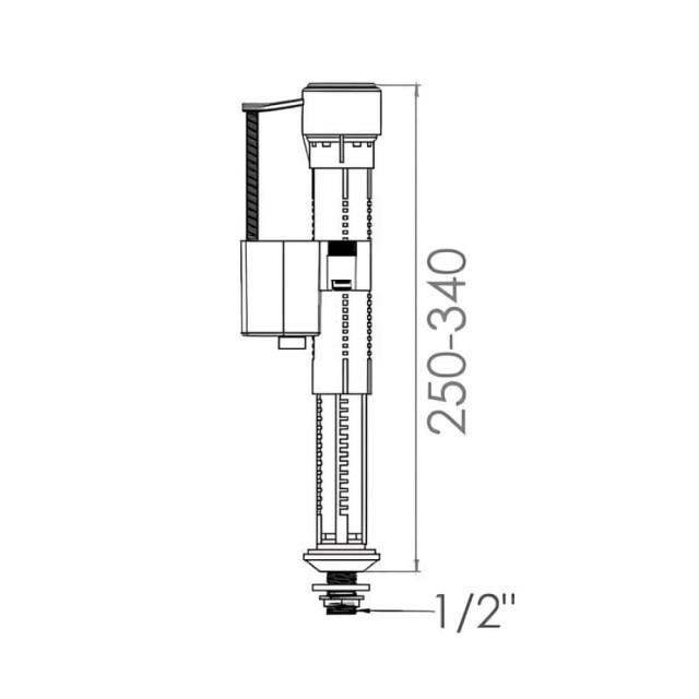 Впускной клапан Nova 7016 для унитаза 1/2