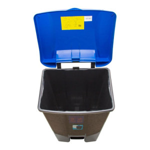 Контейнер для мусора Idea М2395 с педалью на колесах синий 110 л