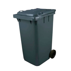 Контейнер для мусора Эдванс с крышкой серый 240 л