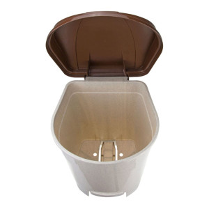 Контейнер для мусора Idea М2892 с педалью бежевый мрамор 19 л