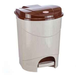 Контейнер для мусора Idea М2892 с педалью бежевый мрамор 19 л