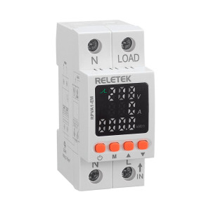 Реле контроля напряжения Reletek RPV1/63 1NO+N 63A 220VAC Umin80_210V/Umax220_300V