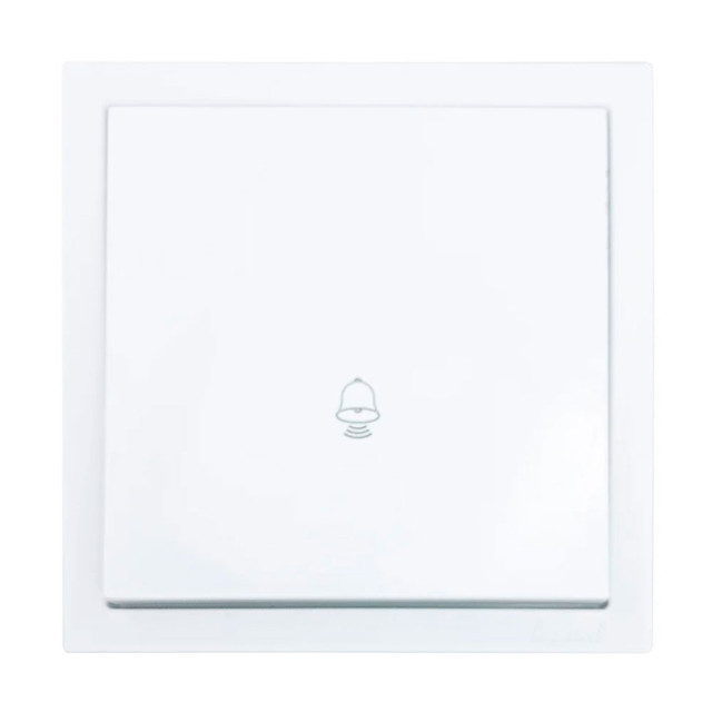 Кнопка звонка Lezard Zima 704-0288-103QC безвинтовой зажим/клемма белый