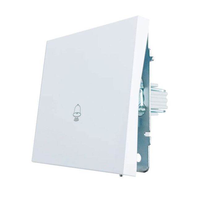 Кнопка звонка Lezard Zima 704-0288-103QC безвинтовой зажим/клемма белый