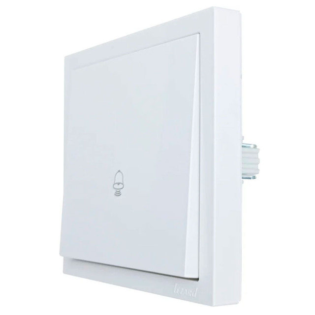Кнопка звонка Lezard Zima 704-0288-103QC безвинтовой зажим/клемма белый