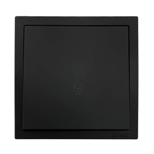 Кнопка звонка Lezard Zima 704-4288-103QC безвинтовой зажим/клемма черный бархат